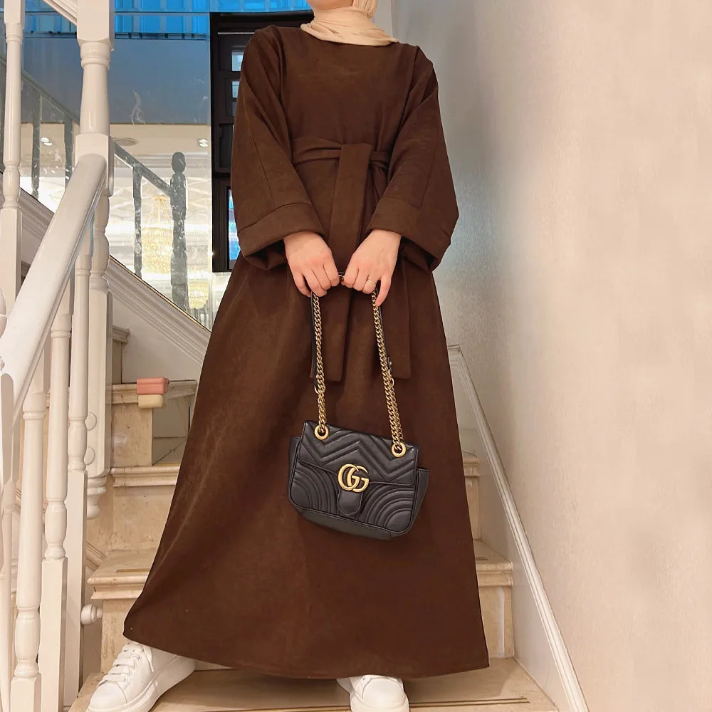 Zemira Winter Belted Abaya