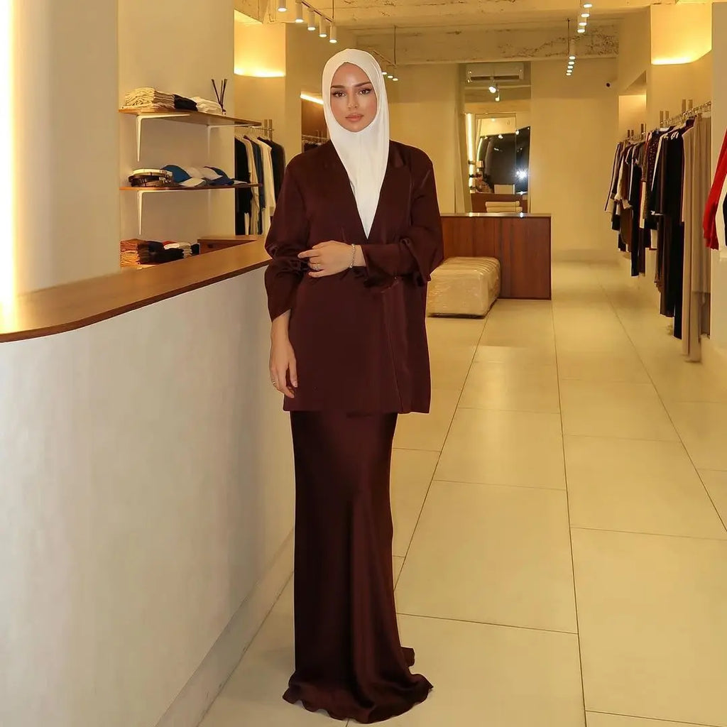 Sara satin two piece