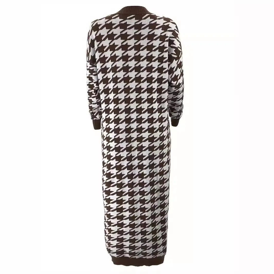 Ayla Houndstooth Sweater | Classic Comfort