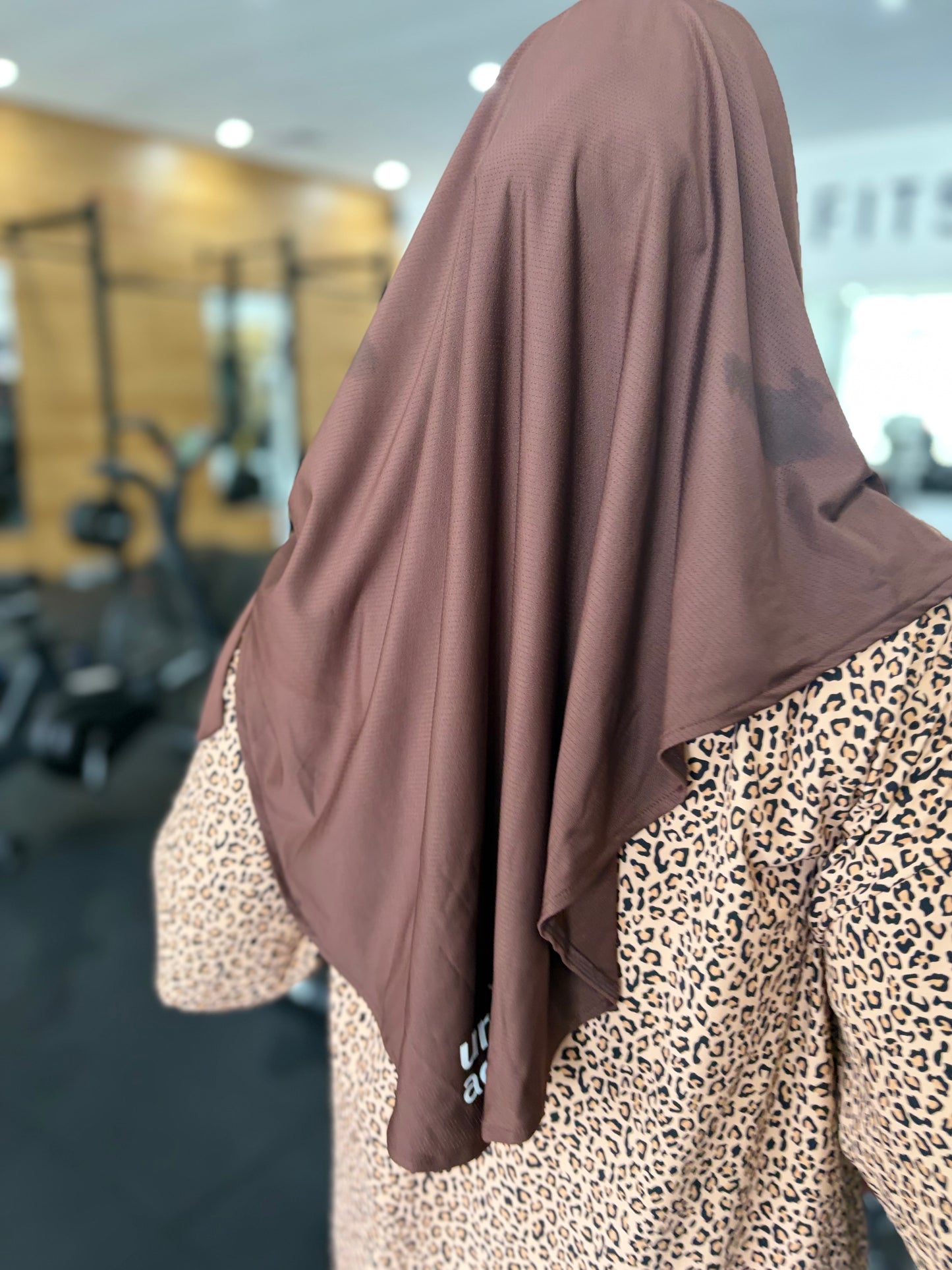 leopard print modest active shirt