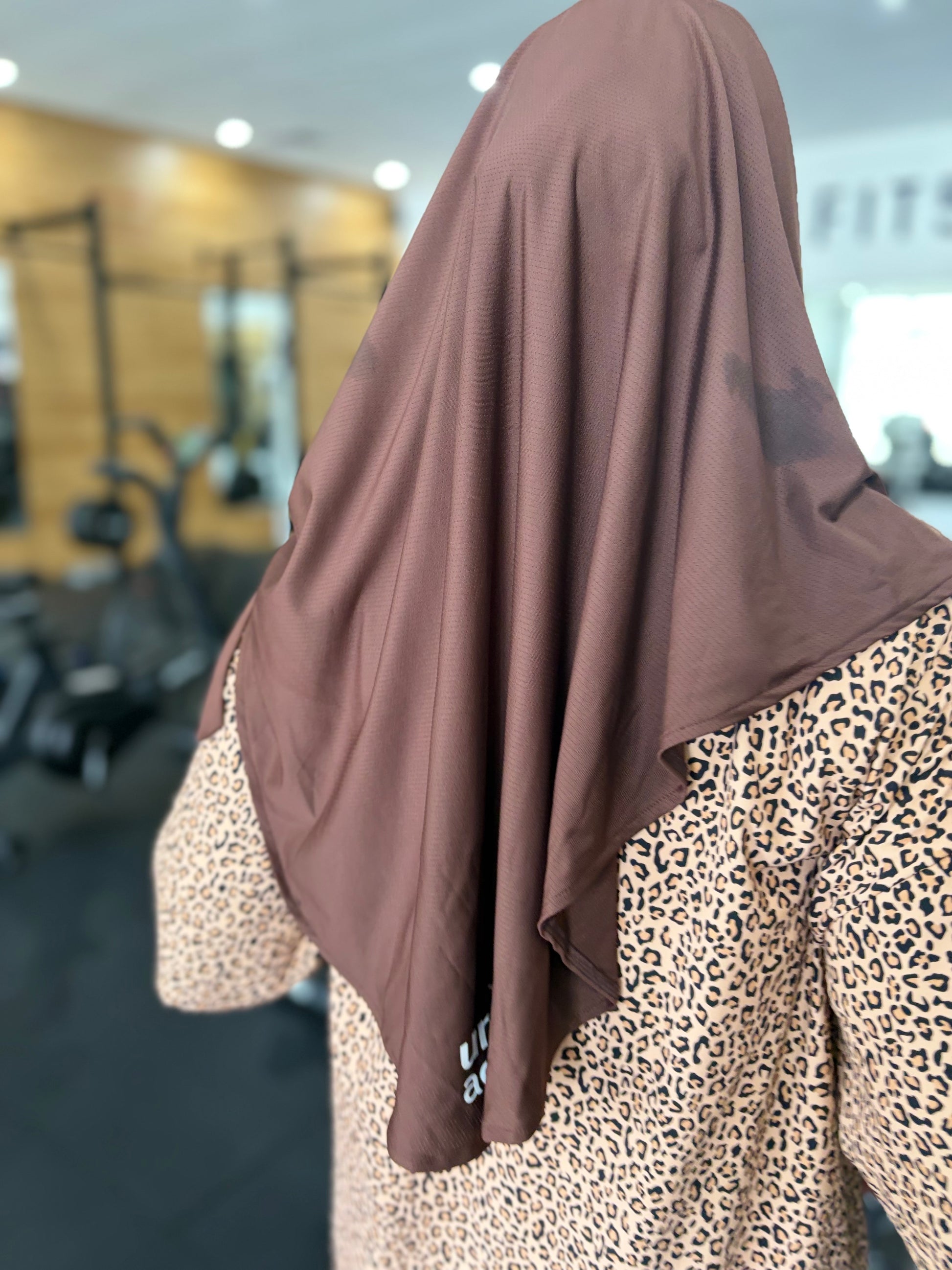 leopard print modest active shirt