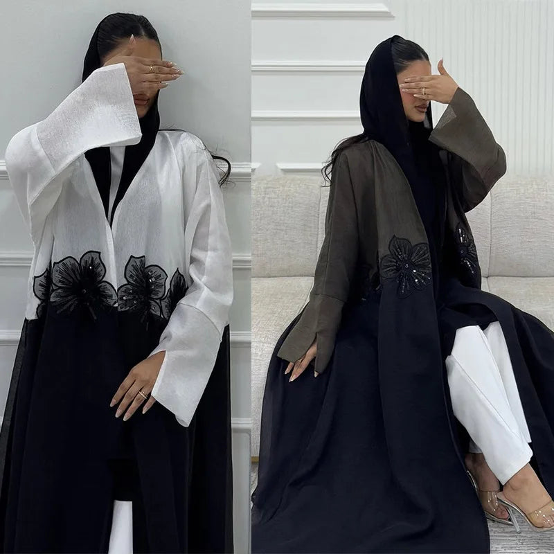 Zareen Embellished Open Abaya
