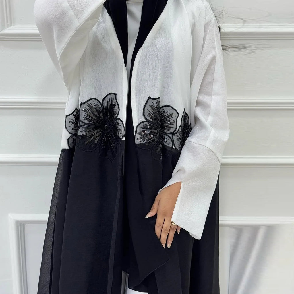 Zareen Embellished Open Abaya