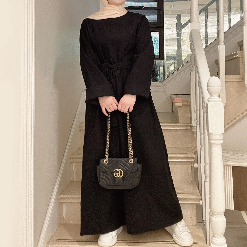 Zemira Winter Belted Abaya