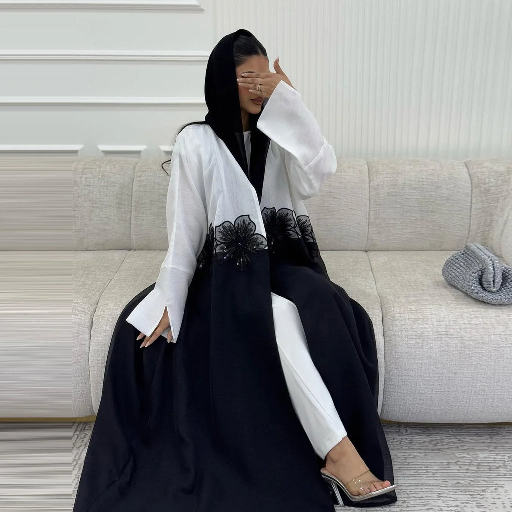 Zareen Embellished Open Abaya