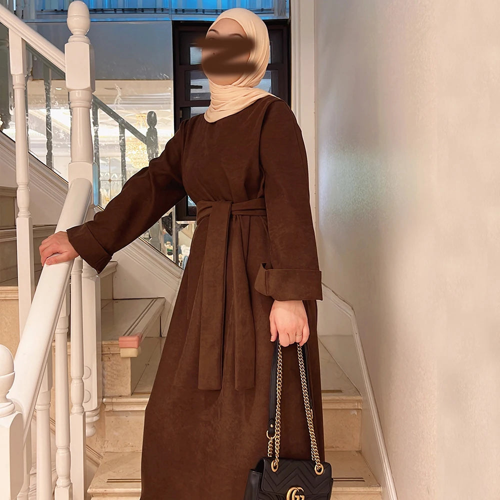 Zemira Winter Belted Abaya