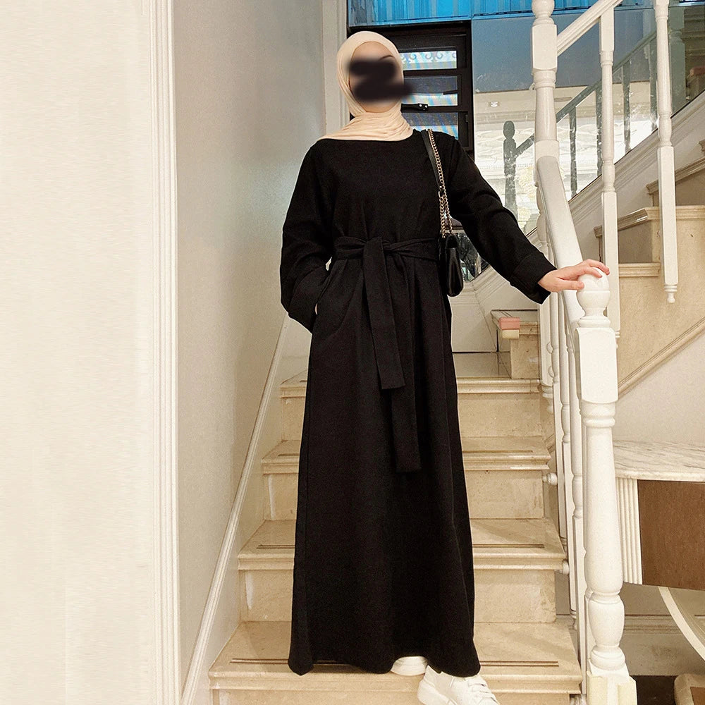 Zemira Winter Belted Abaya