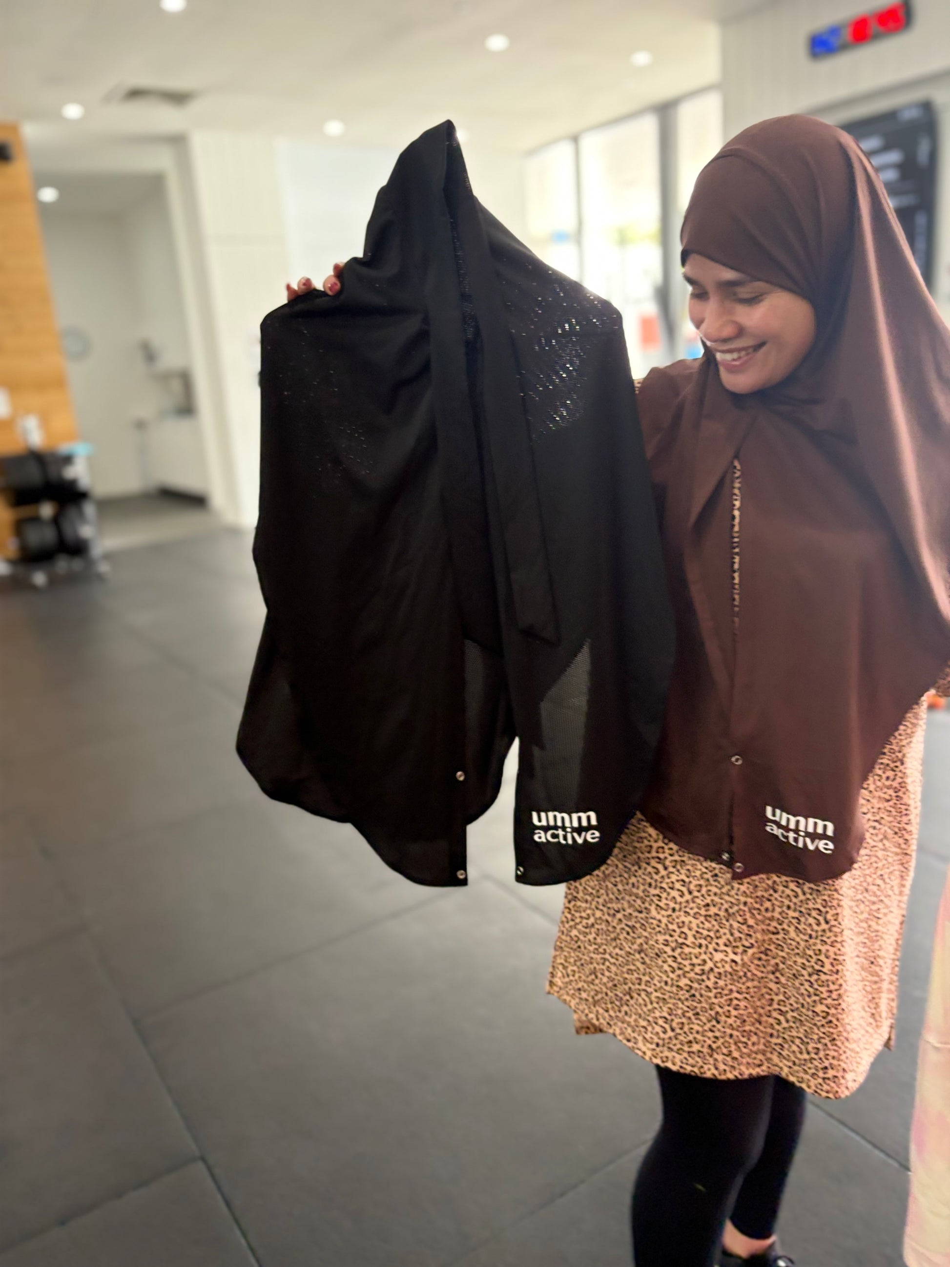 Modest gym wear Australia, leopard print gym wear, active hijabs