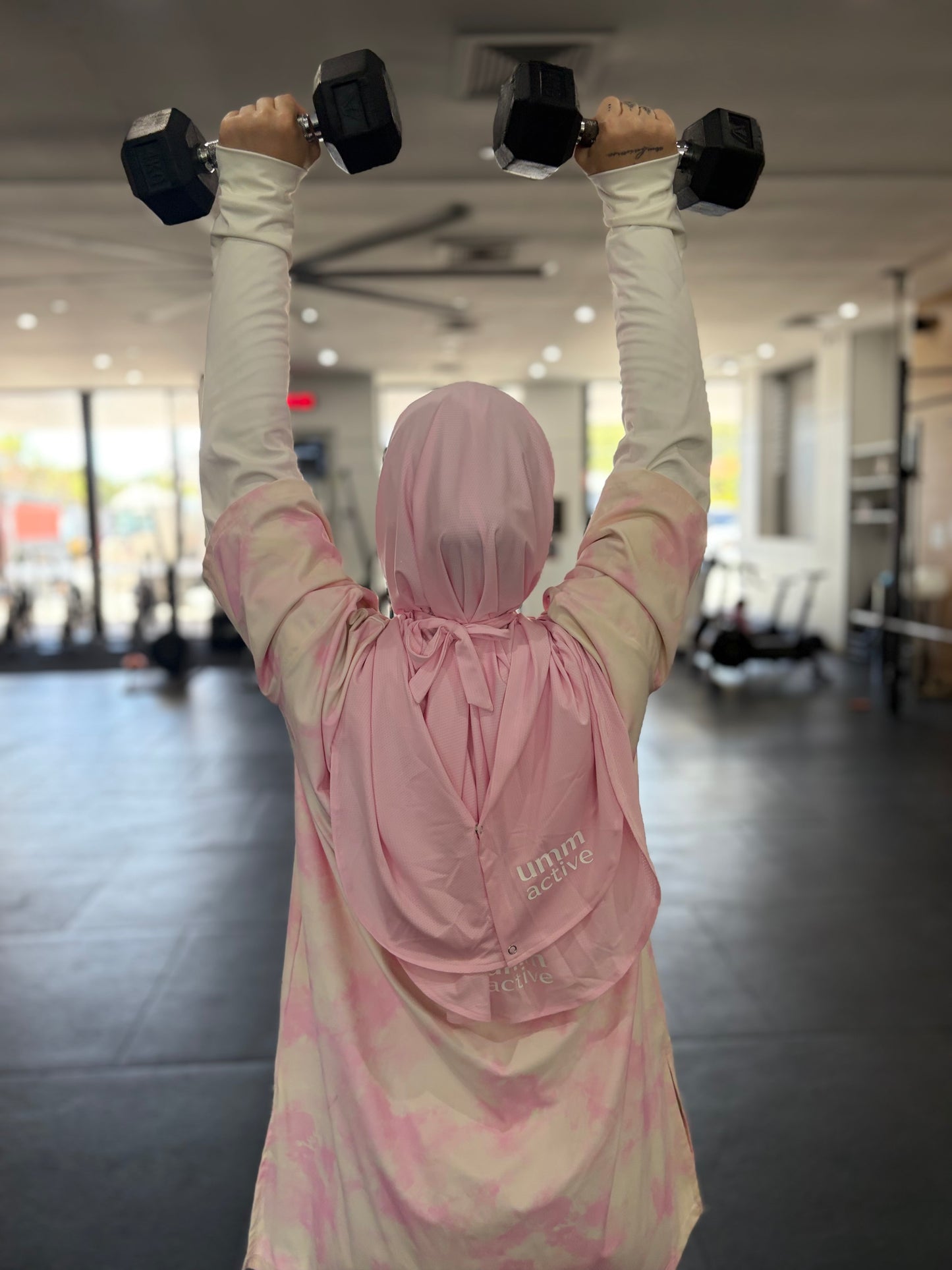 Pink sports hijab, Pink sports top, modest activewear Australia 