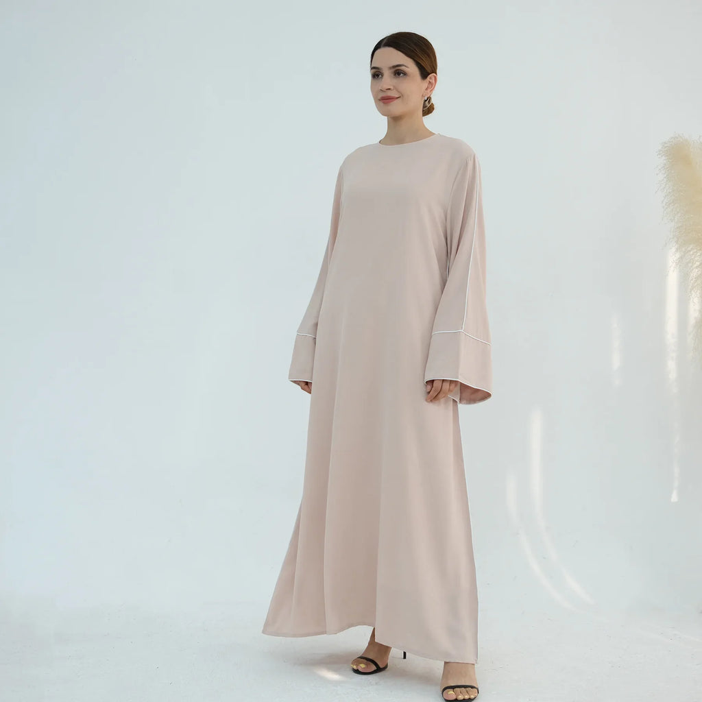 Layali Contrast Trim Abaya