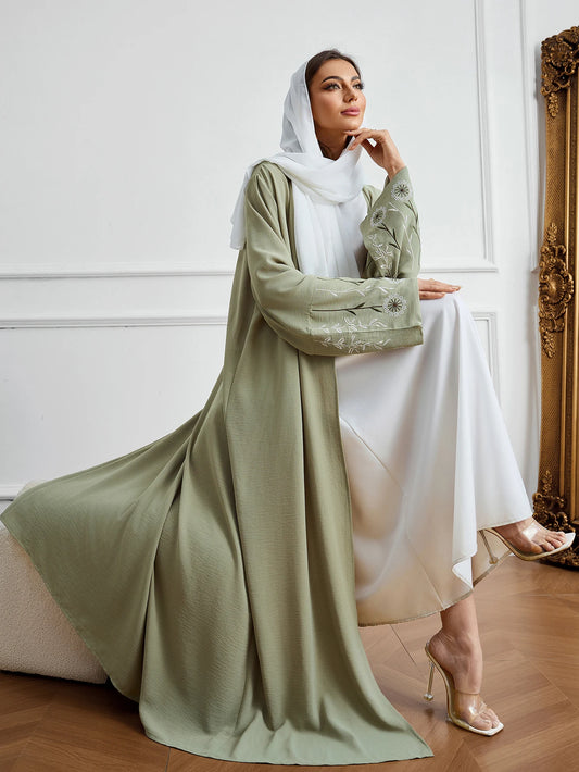 Zaynah Wrap Dress | Embroidered Elegance