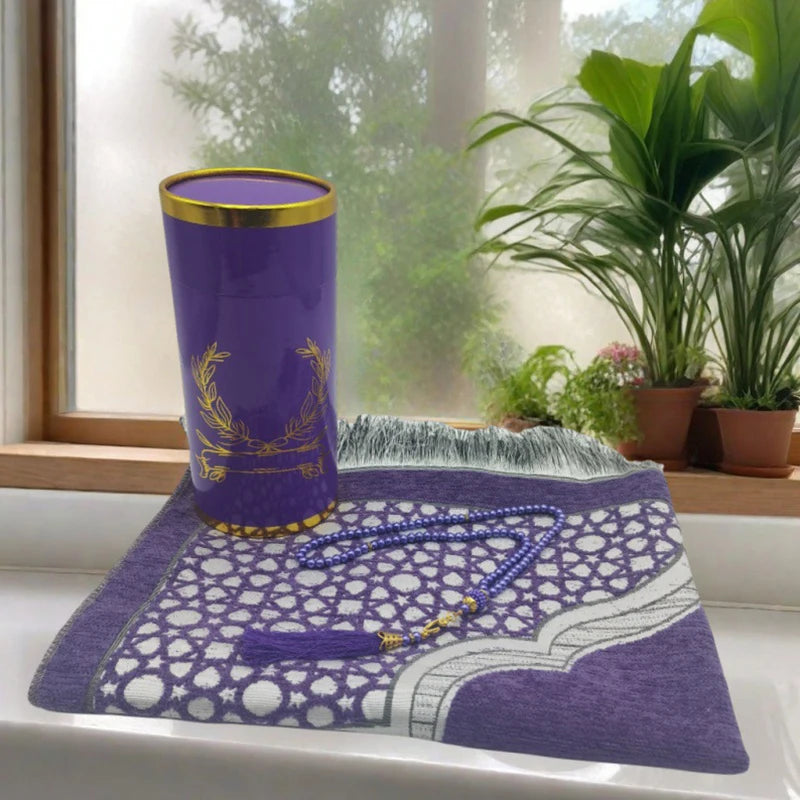 Barakah Set | Prayer Mat & Tasbih Gift Box
