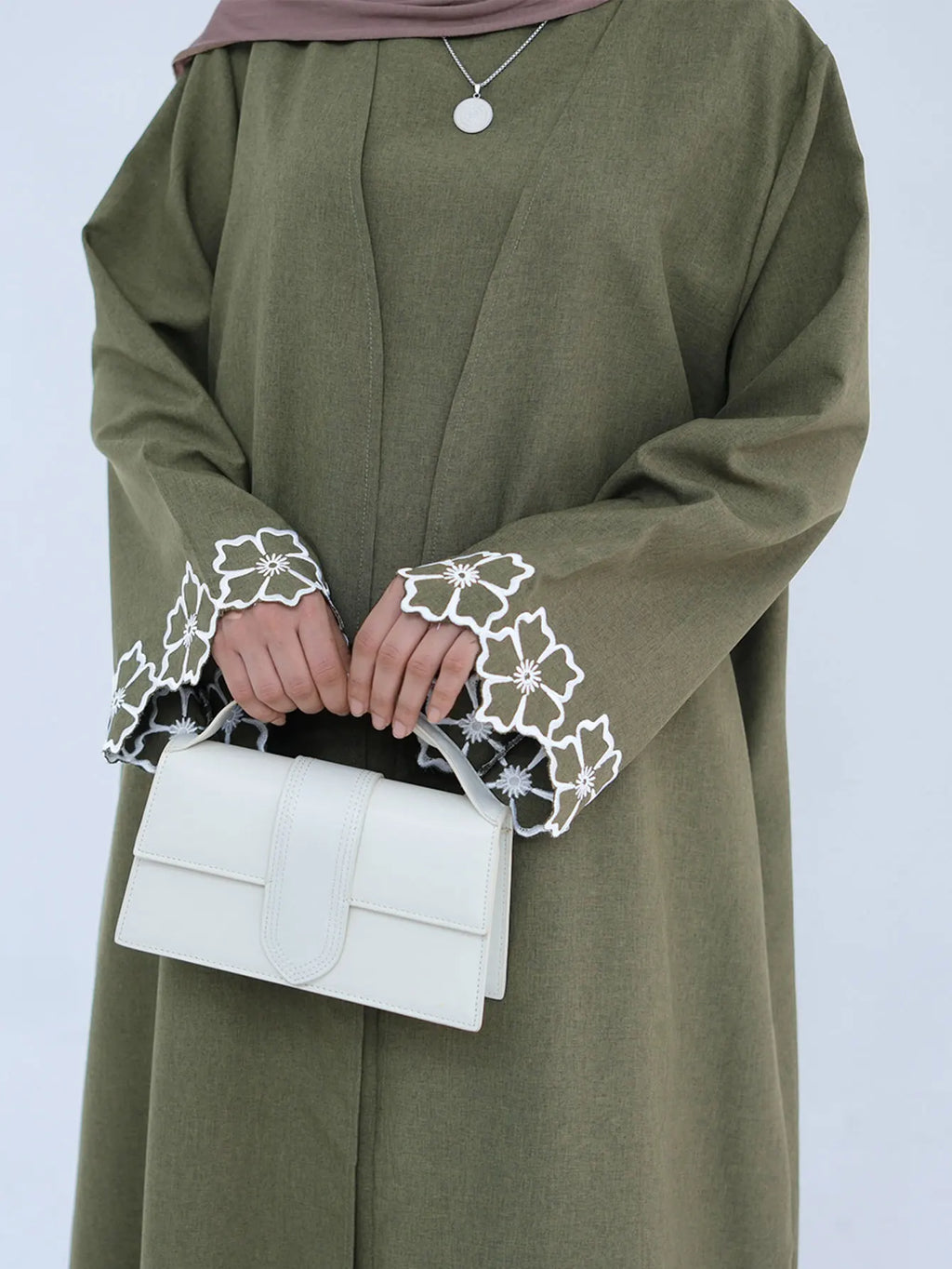 The Bloomed Abaya | Floral Sleeve Grace
