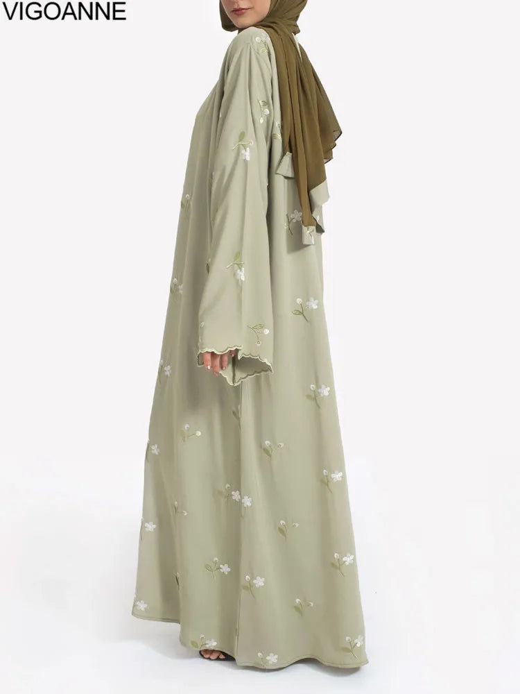Garden Abaya | Breastfeeding-Friendly Floral Elegance