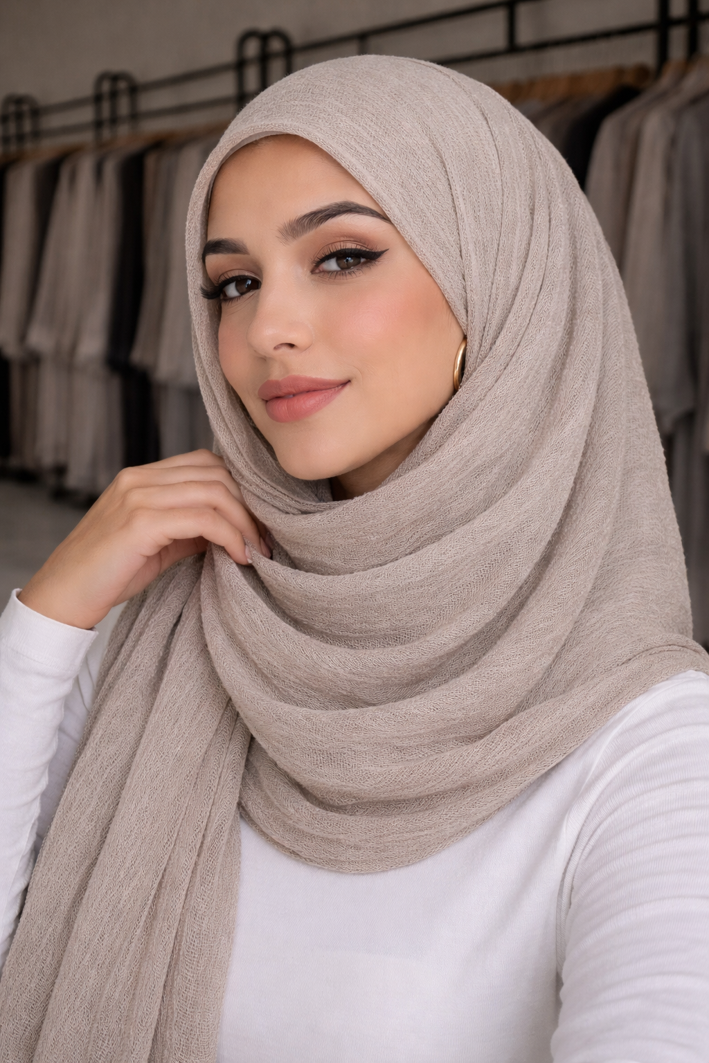 stone crinkle hijab Australia lightweight modest fashion