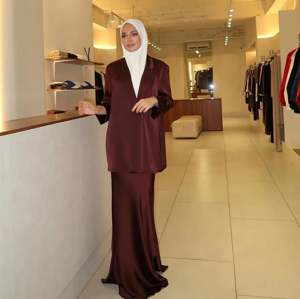 Sara satin two piece